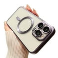 thumbnail image 1 of Dteck for iPhone 11 Case with Full Camera Lens Protector, Compatible with MagSafe, Slim Fit Yellowing Resistant Anti-Scratch Back Clear Plating Shockproof Magnetic Phone Case for iPhone 11,Purple, 1 of 8