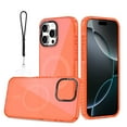 thumbnail image 1 of Dteck for iPhone 11 Case with Magnetic, Compatible with MagSafe, Anti-Yellowing Military-Grade Protection Shockproof Translucent Back Cover with Wrist Strap, Orange, 1 of 6