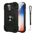 thumbnail image 1 of Dteck for iPhone 11 Case with Screen Protector (2 Packs), 360°Rotate Ring Stand Military Grade Drop Protection Full Body Cute Case for iPhone 11 6.1 Inch,Black, 1 of 9