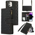 thumbnail image 1 of Dteck for iPhone 11 Case, iPhone 11 Wallet Case with 9 Card Slots, PU Leather Magnetic Flip Zipper Purse Wristlet Strap Crossbody Lanyard Kickstand Phone Case 6.1 Inch,Black, 1 of 9