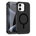 thumbnail image 1 of Dteck for iPhone 11 Magnetic Case with Tempered Glass Screen Protector, Compatible with MagSafe, Military Grade Protection Heavy Duty Rugged Phone Case Cover for iPhone 11,Black, 1 of 7