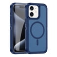 thumbnail image 1 of Dteck for iPhone 11 Magnetic Case with Tempered Glass Screen Protector, Compatible with MagSafe, Military Grade Protection Heavy Duty Rugged Phone Case Cover for iPhone 11,Blue, 1 of 7