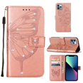 thumbnail image 1 of Dteck for iPhone 11 Pro Case Butterfly Pattern Leather Wallet Case Cute Women Diamond Bling Cover with Card Slot Wrist Strap Kickstand Folio Flip Protective Case for iPhone 11 Pro, Rosegold, 1 of 7