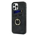 thumbnail image 1 of Dteck iPhone 11 Pro Max 6.5 inch Slot Case,PU leather+TPU Ultra Slim with Shockproof Card Slot Metal Kickstand Case for iPhone 11 Pro Max 6.5 inch,Black, 1 of 7