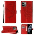 thumbnail image 1 of Dteck iPhone 11 Pro Max Case, Butterfly Patterned Wallet Case, Magnetic Hand Strap Credit Card Holder Slots Synthetic Leather Kickstand Protective Cover For iPhone 11 Pro Max, Red, 1 of 10