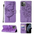 thumbnail image 1 of Dteck iPhone 11 Pro Max Case, Butterfly Patterned Wallet Case, Magnetic Hand Strap Credit Card Holder Slots Synthetic Leather Kickstand Protective Cover For iPhone 11 Pro Max, Lightpurple, 1 of 10
