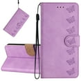 thumbnail image 1 of Dteck for iPhone 11 Pro Max Case with Card Holder, [Kickstand][Wrist Strap][Card Holder Slots] Butterfly Floral Embossed PU Leather Flip Cover for iPhone 11 Pro Max,Purple, 1 of 6