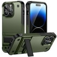 thumbnail image 1 of Dteck for iPhone 11 Pro Max Case with Kickstand, Military Grade Drop Protection Durable Touch Hard Shockproof TPU Bumper Rugged Case Cover for iPhone 11 Pro MaxGreen, 1 of 7