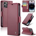 thumbnail image 1 of Dteck for iPhone 11 Pro Max Wallet Case PU Leather Case Book Folding Flip Case with Kickstand Credit Card Slot Magnetic Closure Protective Cover for iPhone 11 Pro Max 2019 6.5, Winered, 1 of 12