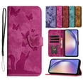 thumbnail image 1 of Dteck for iPhone 11 Pro Wallet Case, Embossed Butterfly Cute Cat Soft PU Leather Folio Flip Shockproof Protective Credit Card Slots Holder Cover for iPhone 11 Pro,Rose, 1 of 6