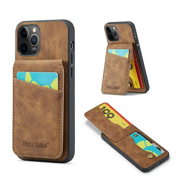 Dteck iPhone 11 Pro Wallet Case for Women and Men ,PU Leather Flip Folio Phone Cover with Credit Card Holder Stand Compatible with iPhone 11 Pro,Brown
