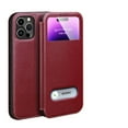 thumbnail image 1 of Dteck for iPhone 12/12 Pro 6.1" 2020 Flip Case, Premium PU Leather Anti-Fingerprint Case with Kickstand Shockproof Protective Case for iPhone 12/12 Pro Women Men, Winered, 1 of 7