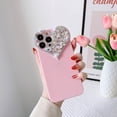 thumbnail image 1 of Dteck for iPhone 12 6.1 inch Bling Slim Case,Luxury Stylish Sparkle Shiny Diamond Love Heart Shockproof for Girls and Women Soft Cover.For iPhone 12,Pink, 1 of 8