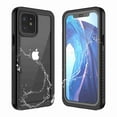 thumbnail image 1 of Dteck iPhone 12 Case Waterproof IP68 Dustproof Case with Built-in Screen Protector, Underwater Outdoor Full Body Heavy Duty Shockproof Protective Cover, Black + Clear, 1 of 10