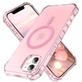 thumbnail image 1 of Dteck for iPhone 12 Case, iPhone 12 Pro Case Magnetic Compatible with MagSafe,Shockproof Military-Grade Protection,Air-Guard Corners,Anti-Yellowing Frosted Phone Cover 6.1",Pink, 1 of 5