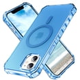 thumbnail image 1 of Dteck for iPhone 12 Case, iPhone 12 Pro Case Magnetic Compatible with MagSafe,Shockproof Military-Grade Protection,Air-Guard Corners,Anti-Yellowing Frosted Phone Cover 6.1",Blue, 1 of 6