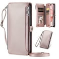 thumbnail image 1 of Dteck for iPhone 12 Mini Wallet Case, Crossbody Zipper Purse with Wrist for Women Men, 8-Card Slots Holder PU Leather Kickstand Flip Cover Phone Case,Rosegold, 1 of 7