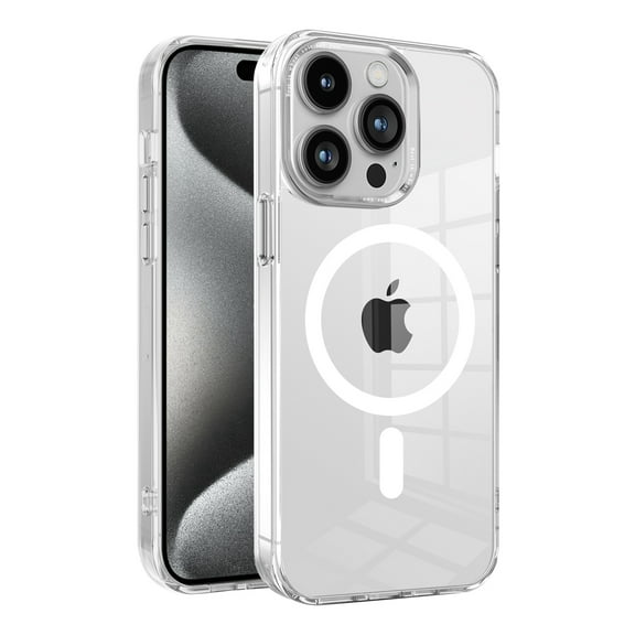 Dteck for iPhone 12 / 12 Pro Case,Compatible with MagSafe,Military-Grade Protection,Yellowing Resistant Scratch-Resistant Clear Back, Magnetic Phone Case 6.1 Inch,Clear