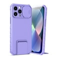 thumbnail image 1 of Dteck for iPhone 12 Pro Case with Screen Protector, Slide Camera Protector Phone Case with Built-in Stand Shockproof Rugged Bumper for iPhone 12 Pro,Purple, 1 of 7