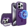 thumbnail image 1 of Dteck for iPhone 12 Pro Max Case, Compatible with MagSafe, Military-Grade Protection, Built-in Camera Ring Stand, Kickstand Magnetic Phone Case for iPhone 12 Pro Max,Purple, 1 of 6