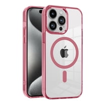 Dteck for iPhone 12 Pro Max Case,Compatible with MagSafe,Military-Grade Protection,Yellowing Resistant Scratch-Resistant Clear Back, Magnetic Phone Case for iPhone 12 Pro Max,Pink