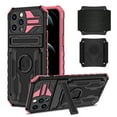 thumbnail image 1 of Dteck iPhone 12 Pro Max Case with Detachable Wrist Band Strap, 360 Rotating Sports Running Armband Kickstand Rugged Case for iPhone 12 Pro Max, Pink, 1 of 15