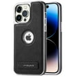 thumbnail image 1 of Dteck for iPhone 12 Pro Max Leather Case with Kickstand, 2 Adjustable Stand Modes, Retro Luxury Business Electroplated Edges Military-Grade Drop Protection Slim Cover for iPhone 12 Pro Max, Black, 1 of 7