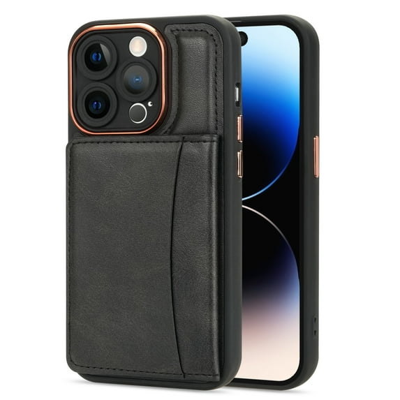 Dteck for iPhone 12 Pro Max Wallet Case, Compatible with MagSafe, iPhone 12 Pro Max Case with Flip Back Card Holder, PU Leather Protective Cover for iPhone 12 Pro Max,Black