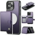 thumbnail image 1 of Dteck for iPhone 12 Pro Max Wallet Case Magnetic Card Holder, RFID Blocking 2 in 1 Detachable Kickstand Shockproof Cover for Women Men Compatible with Magsafe Accessory, Purple, 1 of 10