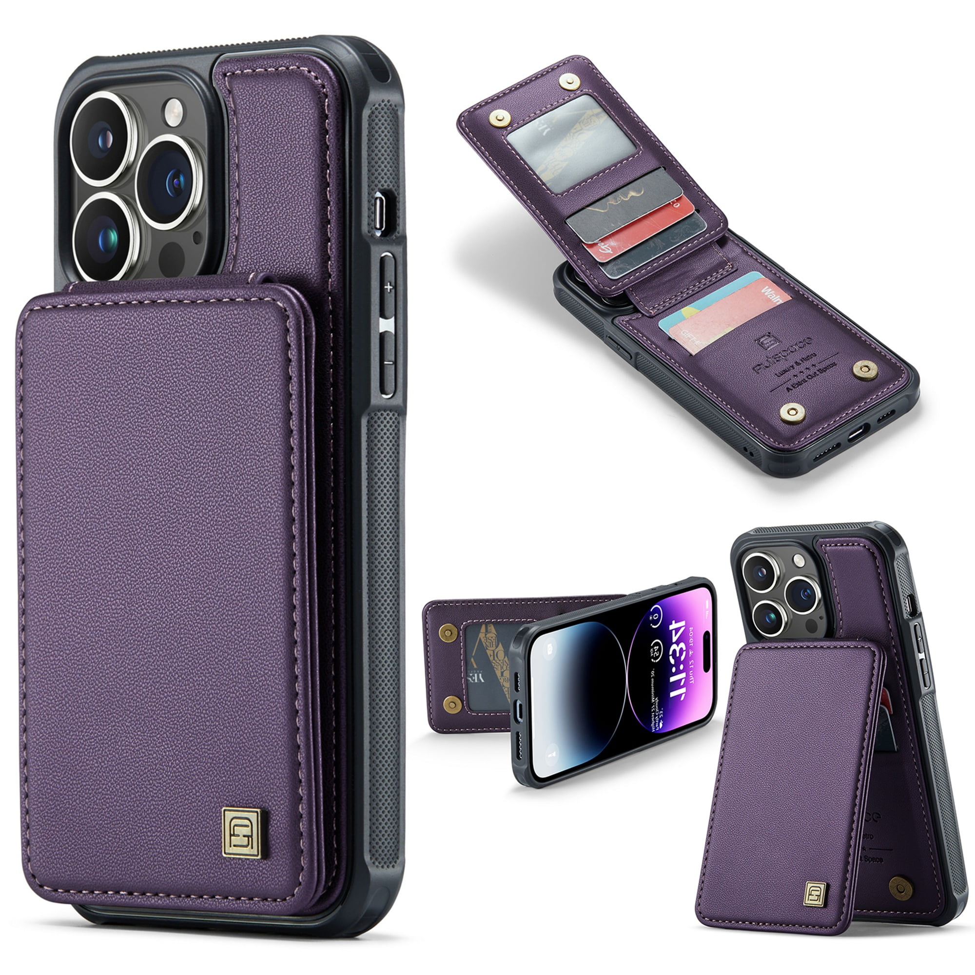 Dteck Schutzhülle Für IPhone 16 Mit Brieftasche – Magnetklappe, RFID-Schutz, Braun