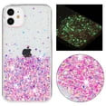 thumbnail image 1 of Dteck for iPhone 13 Case Clear Luminous Glitter, Bling Sparkly Soft TPU Bumper Hard Cover for Women Girls Transparent Protective Phone Case Compatible with iPhone 13, Pink, 1 of 1