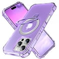 thumbnail image 1 of Dteck for iPhone 13 Case with Rotating Magnetic Stand, Compatible with MagSafe, Military-Grade Drop Protection Frosted Translucent Phone Cover for iPhone 13,Purple, 1 of 6