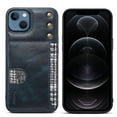 thumbnail image 1 of Dteck iPhone 13 Leather Case with Card Slot Card Holder Ultra Slim Thin Scratch Resistant Non-Slip Shockproof Case For iPhone 13,Blue, 1 of 6