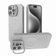 thumbnail image 1 of Dteck for iPhone 13 Magnetic Case, Cute Wave Textured Full Body Protective Case with Kickstand Full Camera Protection Compatible with MagSafe Wireless Charging for Man Woman, Gray, 1 of 6