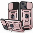 thumbnail image 1 of Dteck iPhone 13 Mini Case,Hybrid Protective Phone Case Cover with Ring Holder Kickstand Cover with Support Magnetic Car Mount for iPhone 13 Mini, Rosegold, 1 of 1
