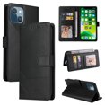 thumbnail image 1 of Dteck for iPhone 13 Mini Case, PU Leather Flip Wallet Case with 3 Cart Slots and Kickstand Shockproof Protective Case for iPhone 13 Mini 5.4 inch 2021 Ladies Girls Women Boys Men, Black, 1 of 13
