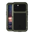 thumbnail image 1 of Dteck iPhone 13 Mini Heavy Duty Case, Outdoor Aluminum Metal Military Grade Bumper Shockproof Dustproof Anti-Scratch Full Body Protection Case with Tempered Glass for iPhone 13 Mini (Green), 1 of 7