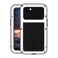 thumbnail image 1 of Dteck iPhone 13 Mini Heavy Duty Case, Outdoor Aluminum Metal Military Grade Bumper Shockproof Dustproof Anti-Scratch Full Body Protection Case with Tempered Glass for iPhone 13 Mini (White), 1 of 7