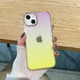 thumbnail image 1 of Dteck for iPhone 13 Pro 6.1 Inch Glitter Gradient Clear Case, Two Colors Gradient Electroplating Raised Lip Frame Scratch Resistant Shockproof Cover Case for iPhone 13 Pro, Yellow Purple, 1 of 8