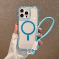 thumbnail image 1 of Dteck for iPhone 13 Pro Case Clear Compatible with MagSafe, Heavy Duty Drop Protection Rugged Shockproof 3-Layer Military Protective Tough Strap Durable Cover,Blue, 1 of 9