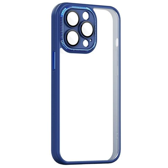 Dteck iPhone 13 Pro Case ,Clear Upgraded No.1 Anti-Yellow 12FT Military Grade Protective Phone Cases Shockproof Hard PC Back & Non-Slip Soft Bumper Thin Slim Cover for iPhone 13 Pro,Darkblue