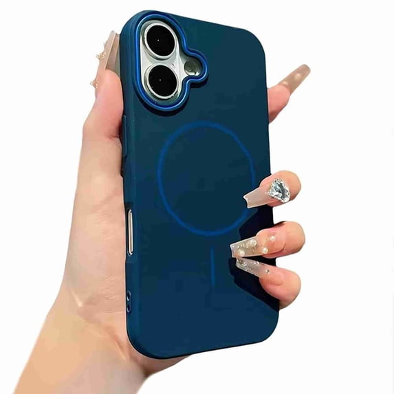 Dteck for iPhone 13 Pro Case,Compatible with MagSafe Accessory, Matte Ultra Thin Soft TPU Rubber Military Grade Drop Protection Slim Fit Shockproof Phone Case, Darkblue