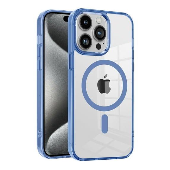 Dteck for iPhone 13 Pro Case,Compatible with MagSafe,Military-Grade Protection,Yellowing Resistant Scratch-Resistant Clear Back, Magnetic Phone Case for iPhone 13 Pro,Blue