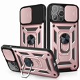 thumbnail image 1 of Dteck iPhone 13 Pro Case,Hybrid Protective Phone Case Cover with Ring Holder Kickstand Cover with Support Magnetic Car Mount for iPhone 13 Pro, Rosegold, 1 of 1