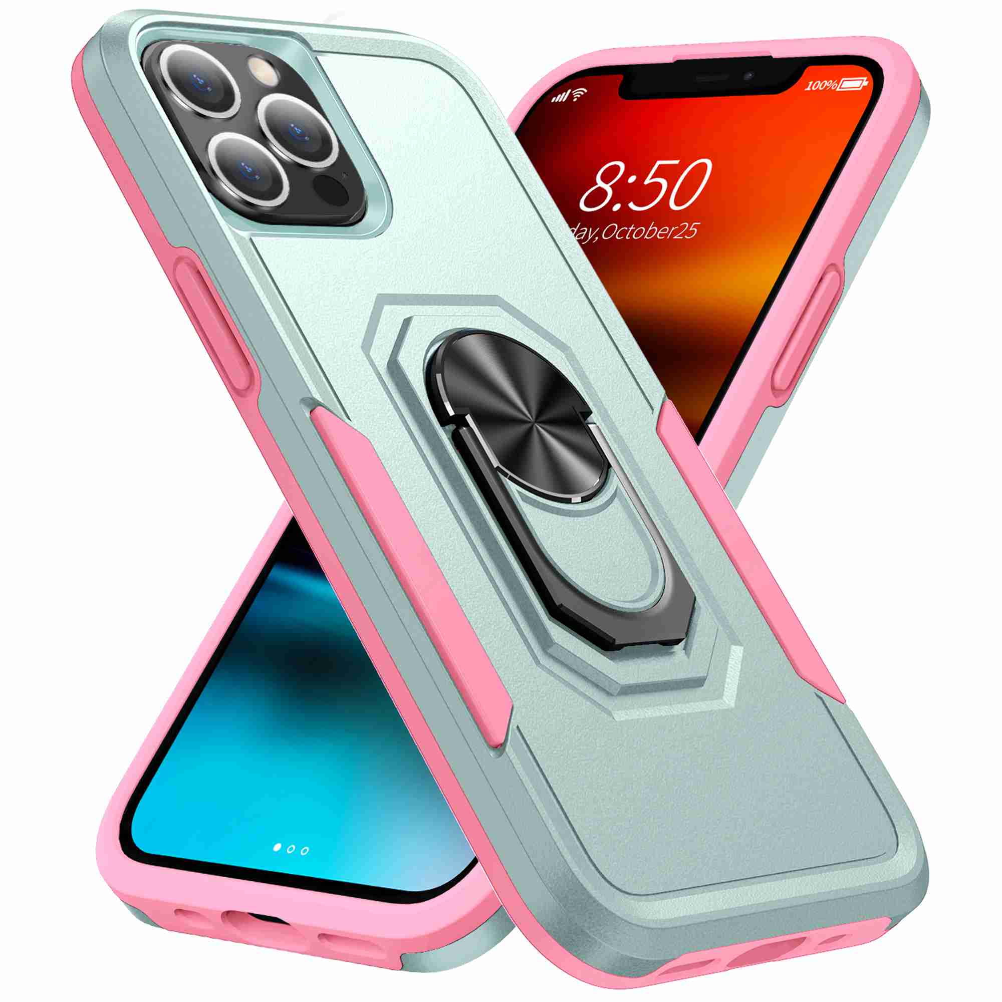 Dteck for iPhone 13 Pro Case with Ring Stand Cover,Hybrid Shockproof ...