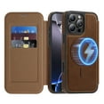 thumbnail image 1 of Dteck for iPhone 13 Pro Case Wallet with Card Holder, Compatible with MagSafe, PU Leather Flip Folio with RFID Blocking Stand Shockproof Phone Cover,Coffee, 1 of 8