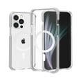 thumbnail image 1 of Dteck iPhone 13 Pro Magnetic Case, Built in Magnets Compatible with MagSafe, Clear Hard PC Back Cover + Soft TPU Shockproof Air-Guard Corners Protective Case for iPhone 13 Pro 6.1" 2021, White, 1 of 7