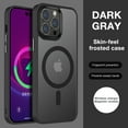 thumbnail image 1 of Dteck for iPhone 13 Pro Max 6.7" 2021 Frosted Magnetic Case, Lightweight TPU Bumpers Case with Wireless Charging Shockproof Protective Case for 13 Pro Max Women Men, Black, 1 of 10