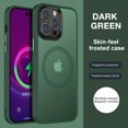 thumbnail image 1 of Dteck for iPhone 13 Pro Max 6.7" 2021 Frosted Magnetic Case, Lightweight TPU Bumpers Case with Wireless Charging Shockproof Protective Case for 13 Pro Max Women Men,Darkgreen, 1 of 10