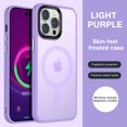 thumbnail image 1 of Dteck for iPhone 13 Pro Max 6.7" 2021 Frosted Magnetic Case, Lightweight TPU Bumpers Case with Wireless Charging Shockproof Protective Case for 13 Pro Max Women Men, Lightpurple, 1 of 10